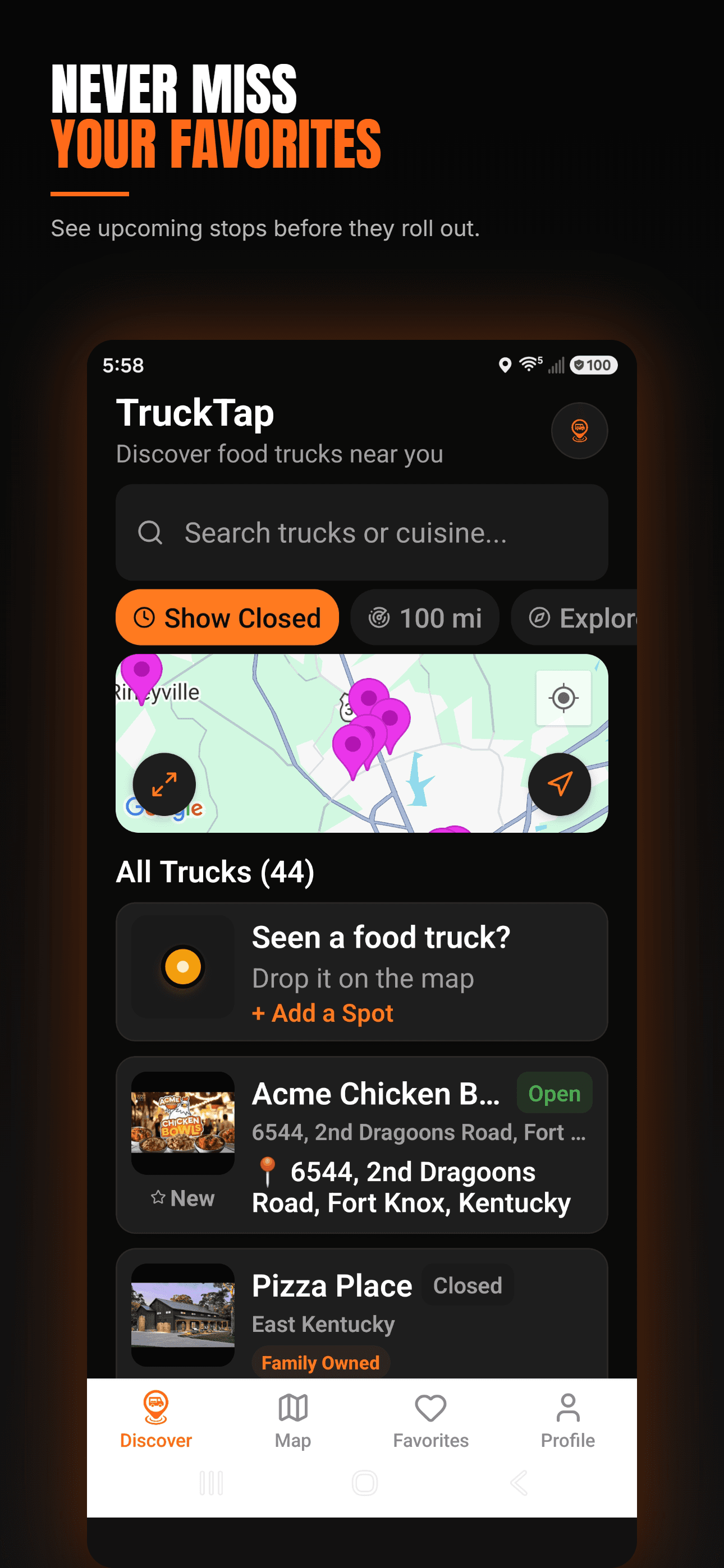 Never Miss Your Favorites — see upcoming stops before they roll out