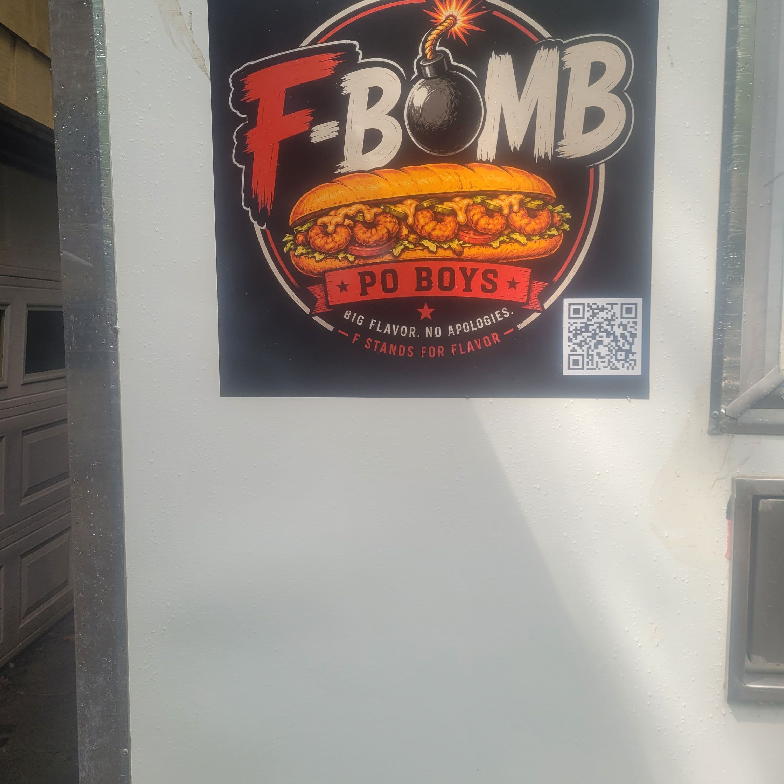 F-Bomb food trailer Cajun Food logo